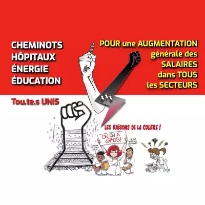 Cheminots - Hôpitaux - Energie - Education - Tou.te.s unis pour l'augmentation des salaires
