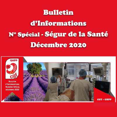 Bulletin d'Informations spécial Ségur de la Santé - Décembre 2020