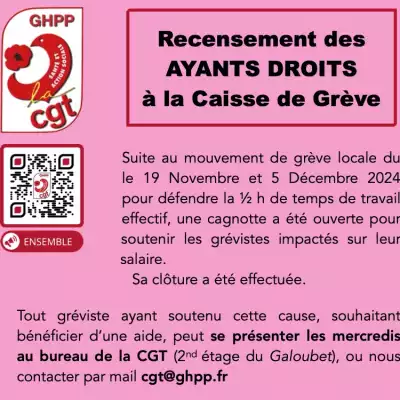 Ayants Droits àn la Caisse de Grève