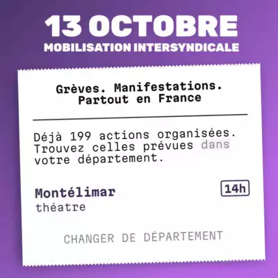 Mobilisation Intersyndicale et Européenne : 13 octobre