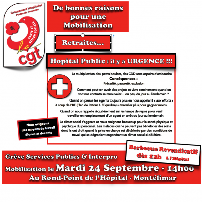 Grève Services Publics et Interprofessionnels - 24 septembre 2019