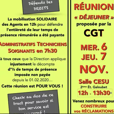 La CGT et Thierry GOULU réclament l’Égalité du TEMPS de TRAVAIL PAYÉ pour TOUS