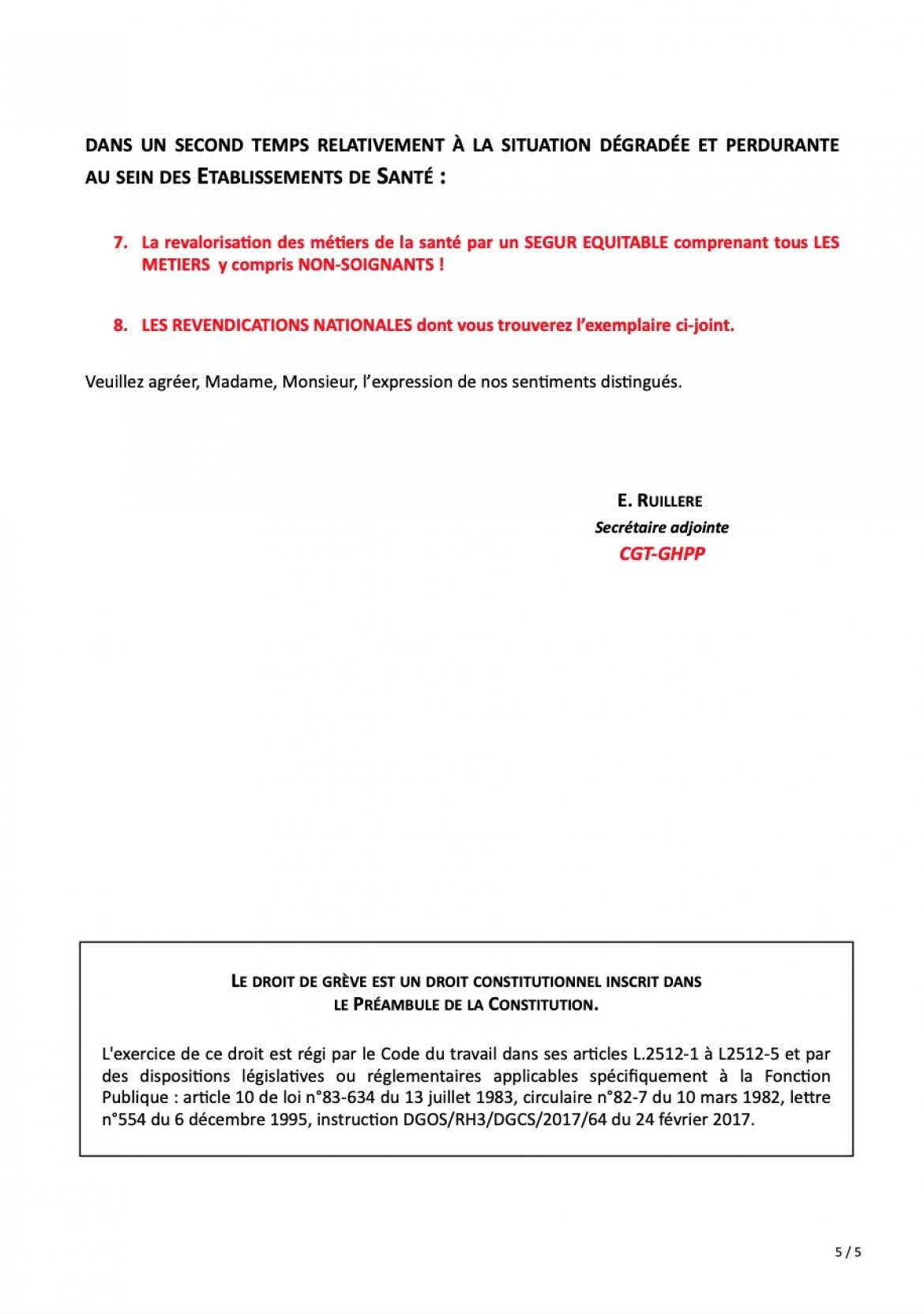 Préavis de grève local - non à la vaccination forcée