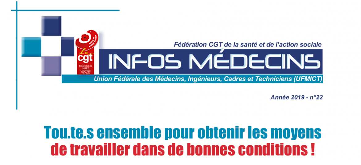 Lettre Infos-Médecins n°22 - Octobre 2019