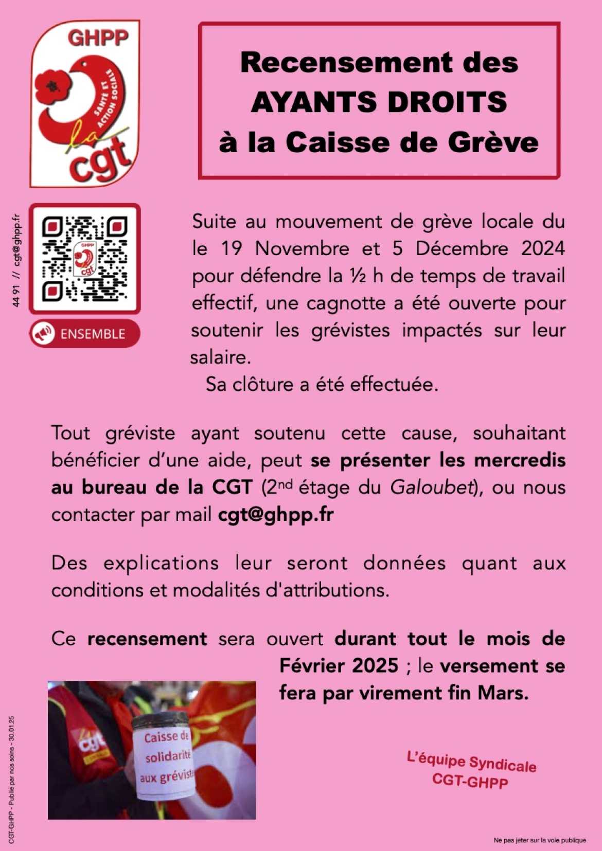Tract AYANTS Droits à la Caisse de Solidarité