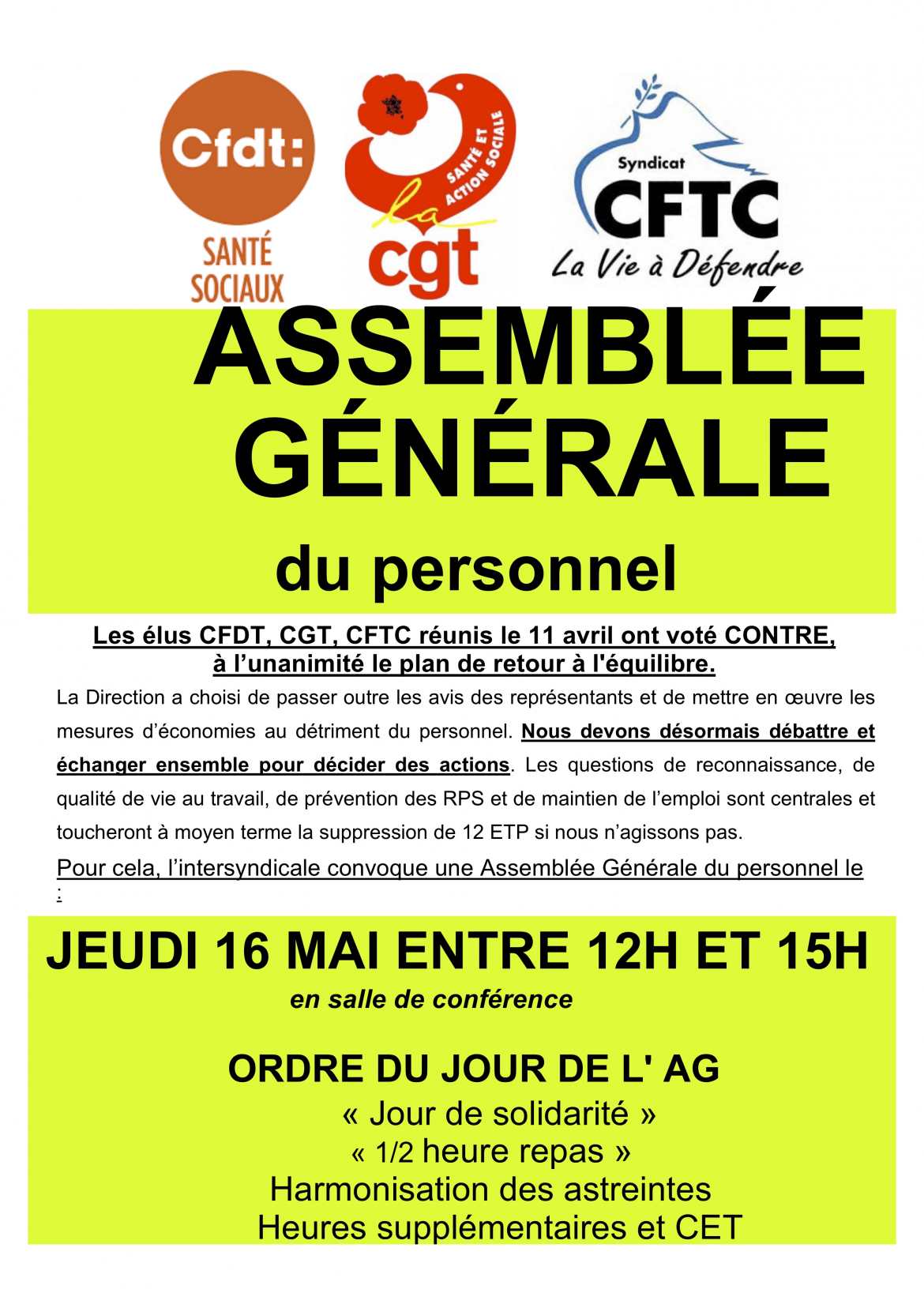 Tract Intersyndical n°3 du 18 Avril 2019 - PRE en perspective…