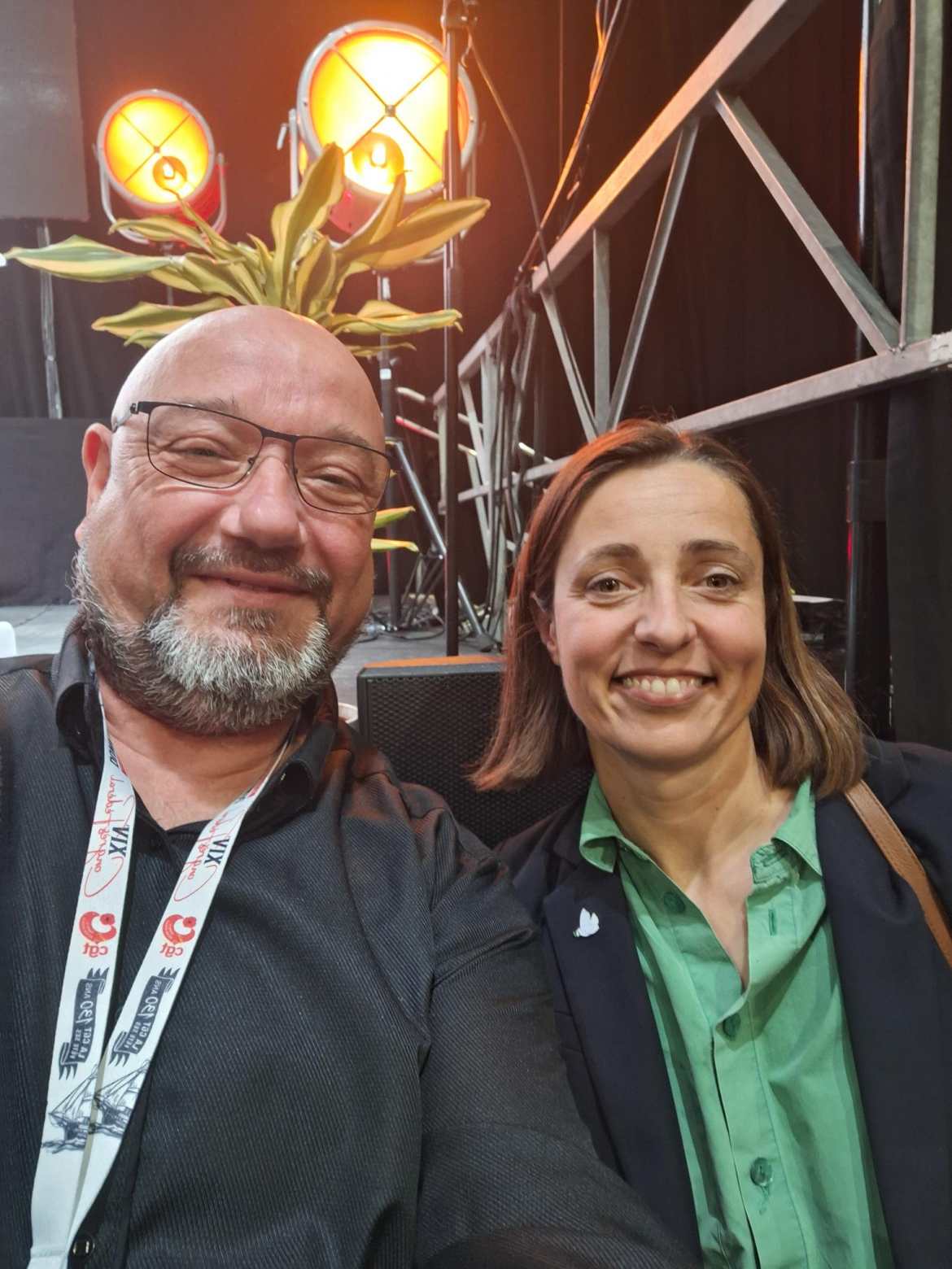 Sophie BINET Secrétaire Générale de la Confédération CGT et Vincent SEGUIN Secrétaire Adjoint CGT-GHPP