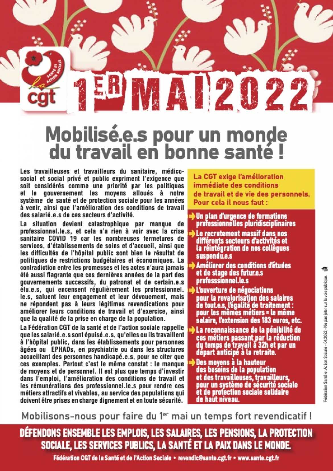 Tract Fédéral Santé et Action Sociale - 2
