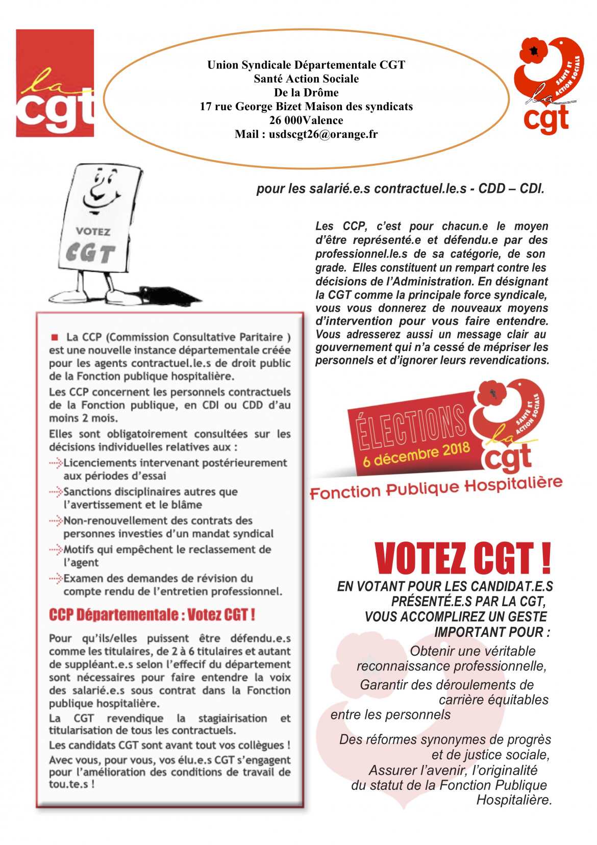 Profession de foi ::: Commissions Administratives Paritaires Départementales - CAPD