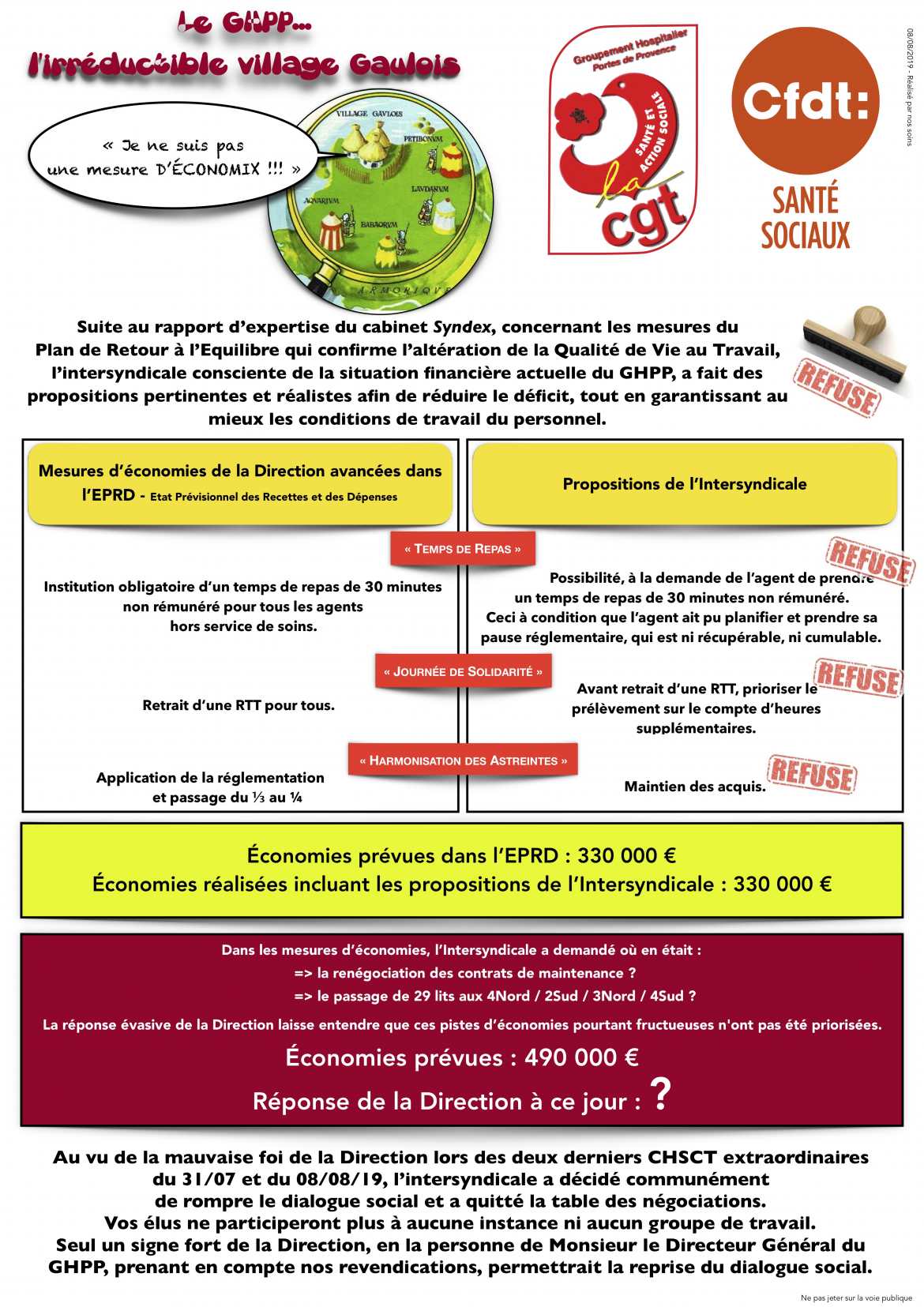 Tract intersyndical du 08/08/19