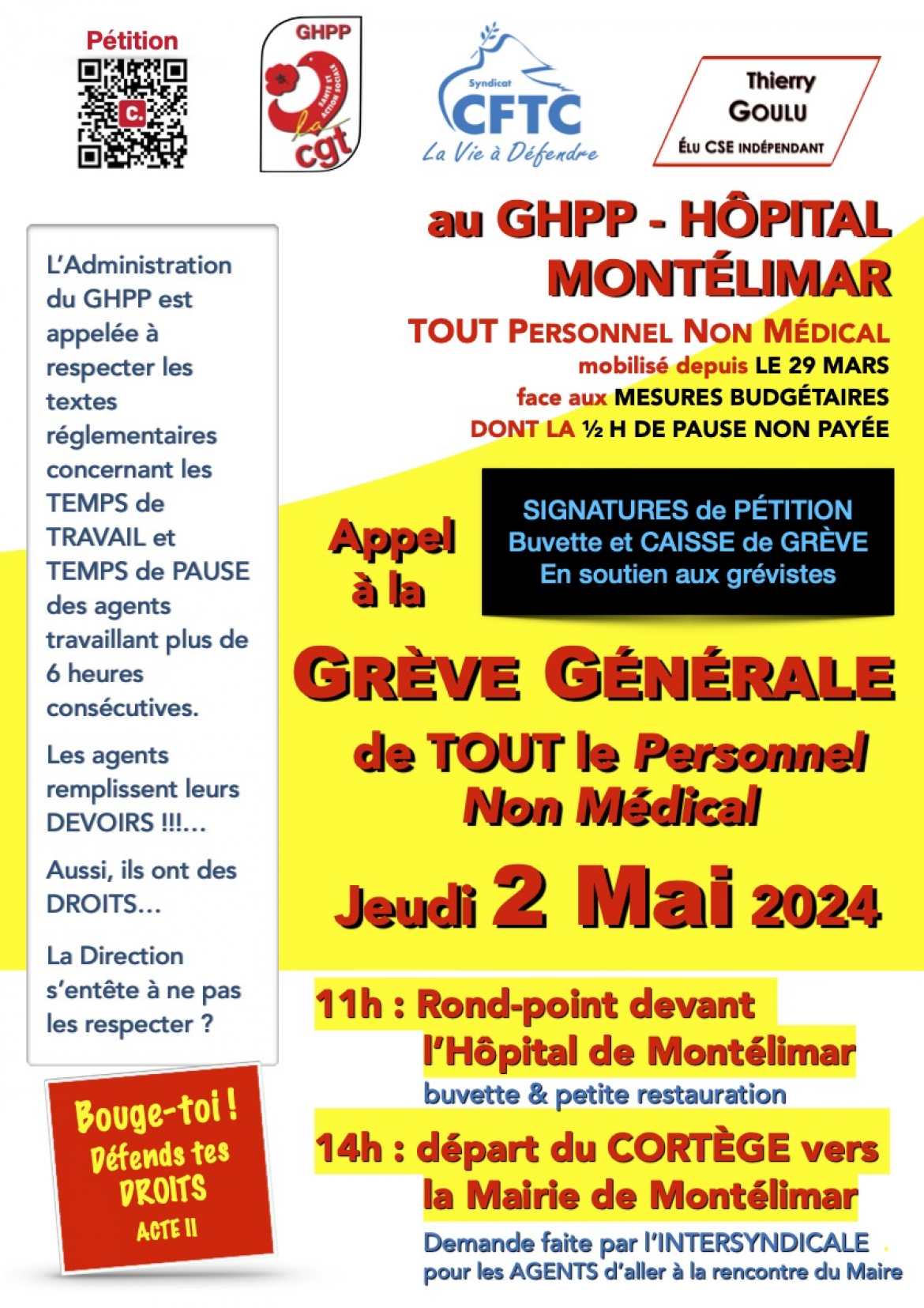 Tract INTERSYNDICAL - Appel à la Grève Générale - 2 Mai 2024 - V2 - Recto