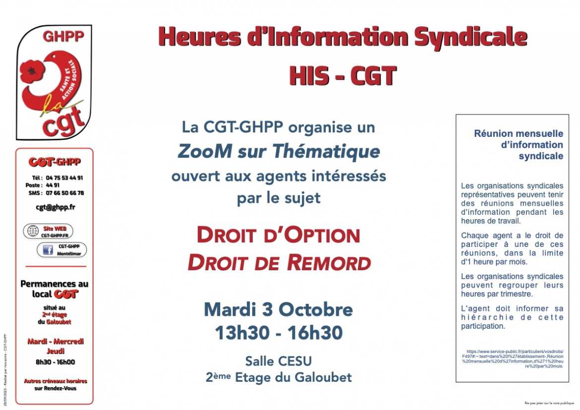 Tract - HIS - Droit d'Option / Droit de Remord
