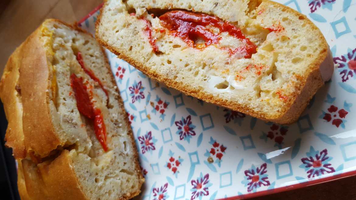 Cake chèvre et poivrons