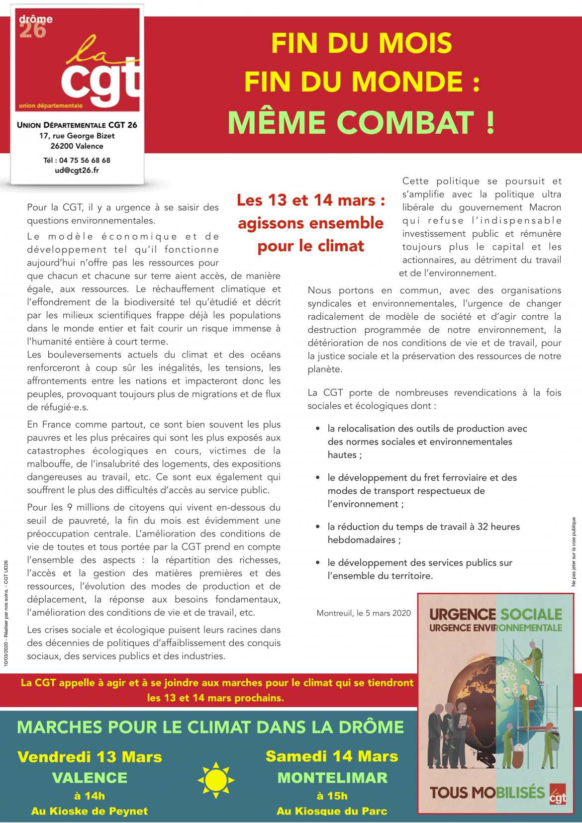 Fin du Mois, Fin du Monde, même combat !