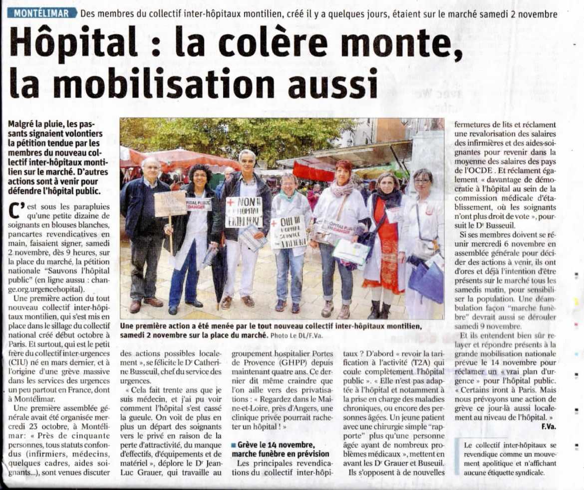 Article du 3 Novembre 2019 par Françoise Valentin - Le Dauphiné Libéré