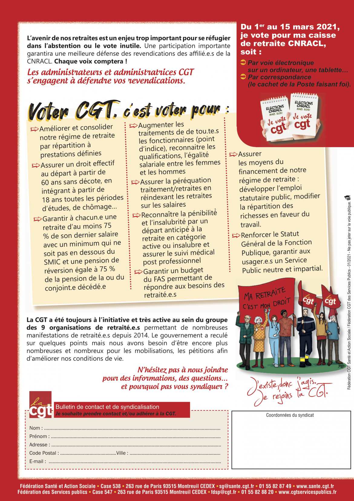 CGT GHPP - Du 1er Au 15 Mars 2021 - Elections CNRACL, Je Vote Pour Ma ...