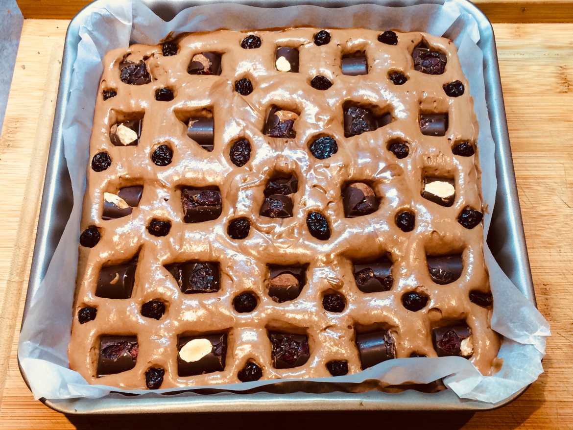 Avant cuisson - Version Choco / Cranberries