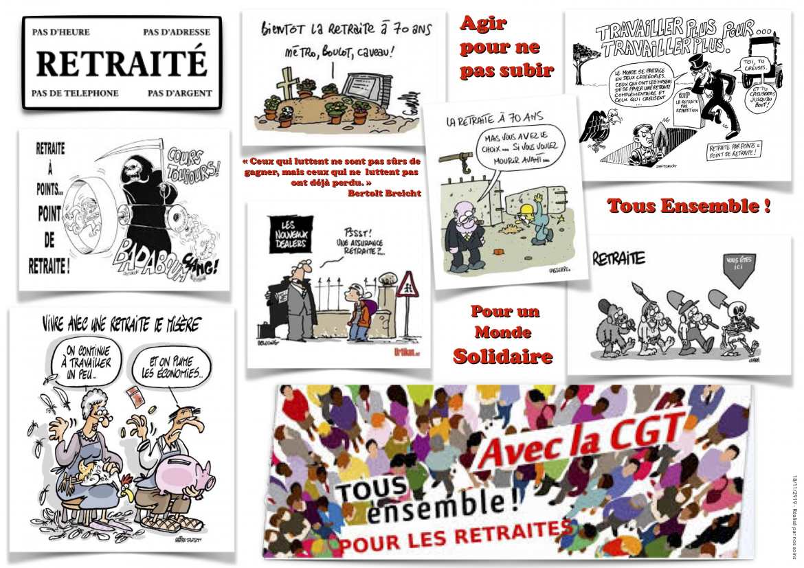 Réforme des Retraites Privé/Public - Tous perdants - Grève et Manifestation du 5 Décembre 2019 - Verso