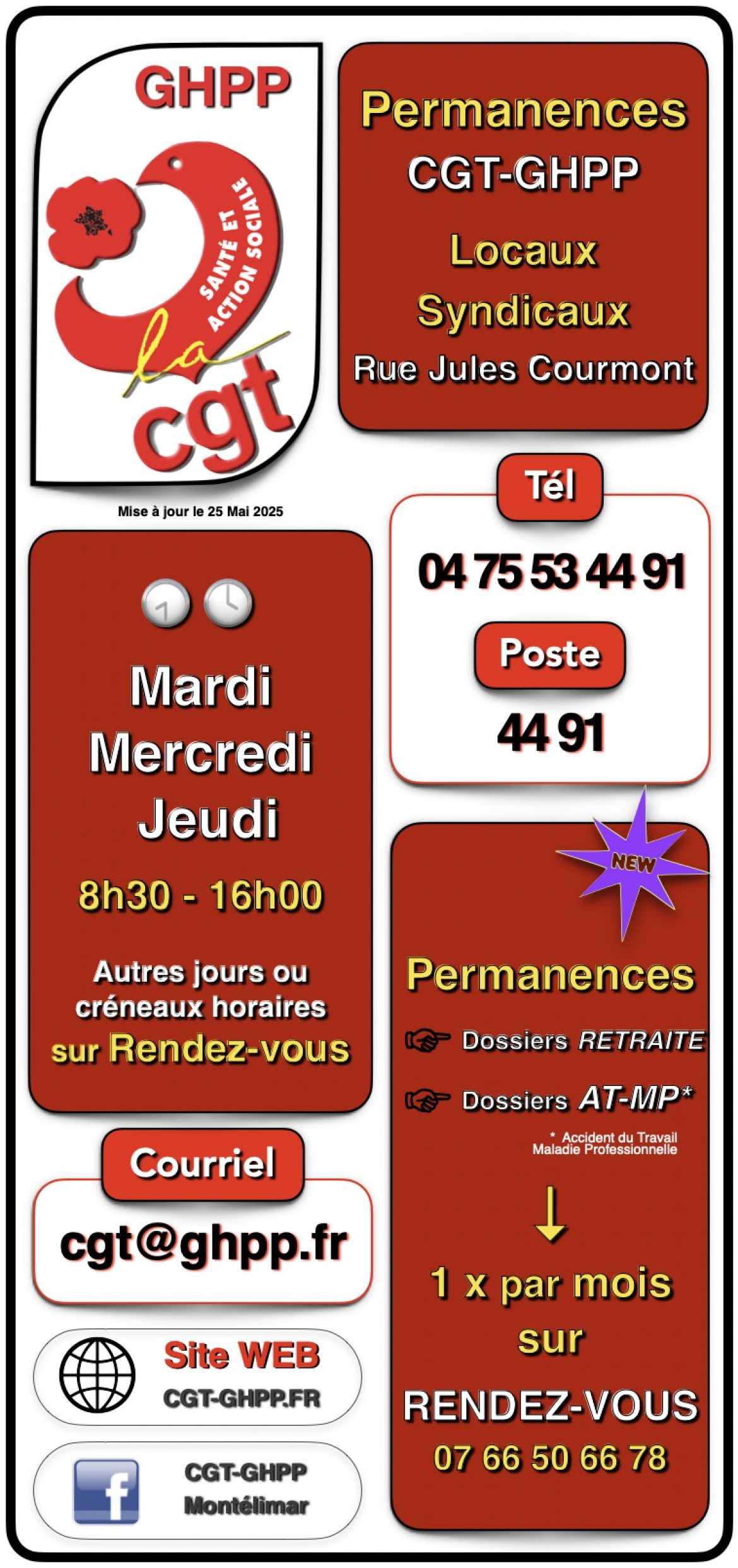 Permanences et horaires 2025