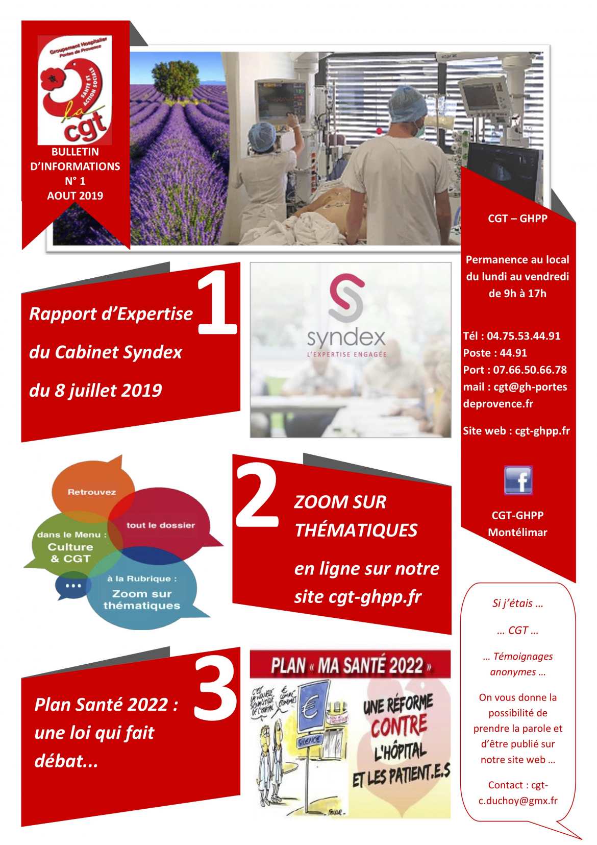 Bulletin d'Informations N°1 - Août 2019