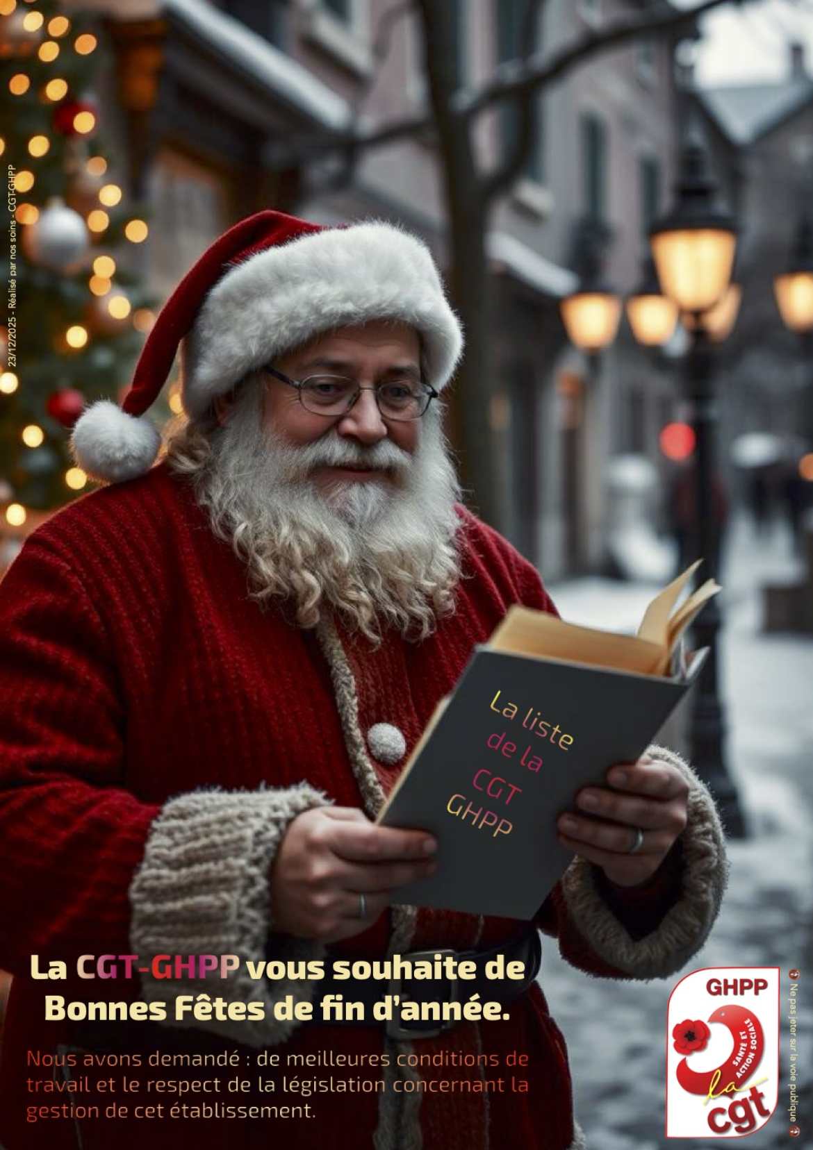 Tract - Bonnes Fêtes de fin d'année 2025